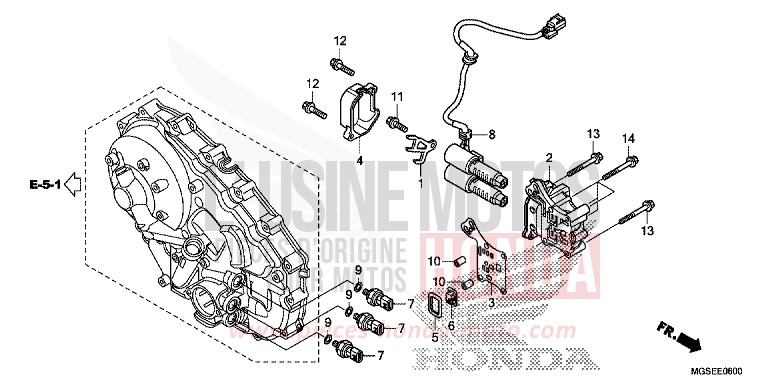 SOLENOIDE LINEAIRE (NC700SD) von NC700S DCT PEARL SUNBEAM WHITE (NHA66) von 2013